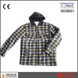 New Style Winter Long Sleeve Plaid Hooded Shirt