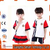 Primary Summer School Uniforms 100% Cotton Kids School Uniform Design