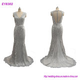 Wholesale Women Beaded Back Open Maxi Gorgeous Evening Dress for Party