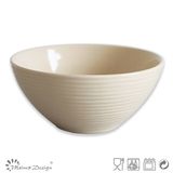 Solid Beige Swirl ceramic Bowl