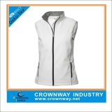 Men's White Sports Softshell Vest/Coat with Mixed Size