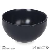 Solid Matte Black Ceramic Bowl