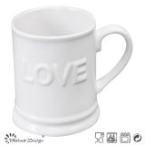 White Embossed with Love Straight Beer Cup