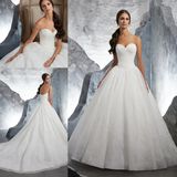 Strapless Lace Ballgown Bridal Ladies Women Wedding Dress (5617)