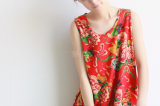 Casual Woman Dress Printed in Flower Tradisional China