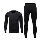 Thermal Long Sleeve Tops and Pants Black Underwear Set Fitness Breathable Wear