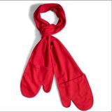 Polar Fleece Scarf, Red Scarf, Glove Scarf