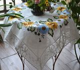 Lace Table Clothes Cotton Polyester Table Cloths St121