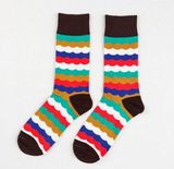 Fashion Knee High Cotton Jacquard Unisex Sock