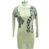 Fashion Long Sleeve Knitted One-Piece Sweater Dress