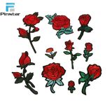 China Factory High Quality Custom Embroidery Rose Patches