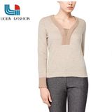 Ladie's V Neck Long Sleeve Angoral Sweater