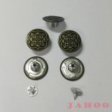 Free Sample Custom Logo Metal Shank Button for Denim Jeans