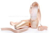 OEM Silk Hard Sole Ballet Dance Pointe Shoes with Straps