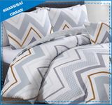 Simple Gray Design Printed Cotton Quilt Cover