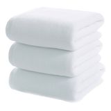 Custom Soft Plain White Cotton Towels for Bathroom