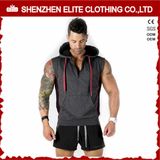 Wholesale Bodybulding OEM Service Sleeveless Zip Hoodie (ELTHSJ-1056)