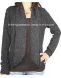 Ladies Knitted Long Sleeve Cardigan Sweater for Casual (12AW-164)