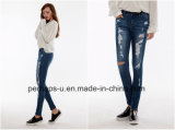 Wholesale Women Garment High Quality Ripped Denim Jeans