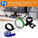 White Reusable Hook and Loop Cable Wrap