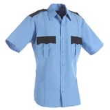 Men's Light Blue Short Sleeve Pilot Security Uniform Shirt