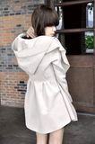 Ladies Overcoat Designs Glengarry Long Sleeve Trench Coat Fabric Woman Coat