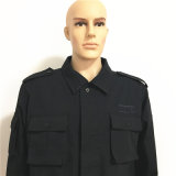 Uniforms Black Fireproof Workwear with Cord/Magic Tape/Snap