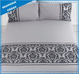 Gray Vintage Pattern Cotton Duvet Cover Set
