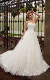Amelie Rocky Sweetheart Lace Bridal Wedding Dress with Corset Train