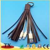 Tassels Keychain USB Data Cable with Micro USB Charger