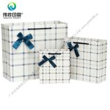 Custom High Quality Plaid Paper Gift Packaging Bag for New Year