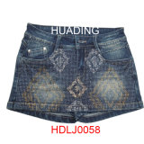 Sexy Hot Sell Ladies Skirt Dress Denim Short Jeans (HDLJ0058)
