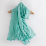 Women Fashion Plain Color Cotton Silk Scarf (YKY1148)