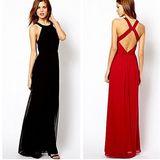 Sexy Women Summer Chiffon Long Dress (14317-1)