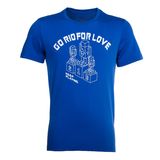 Custom Blue Cotton Round Neck Sports T Shirt in High Quality