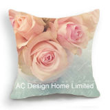 Sweet Square Wedding Rose Design Decor Fabric Cushion W/Filling