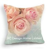 Sweet Square Wedding Rose Design Decor Fabric Cushion W/Filling