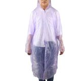 Lady Man Long Sleeve Disposable Camping Traveling Raincoat