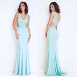 Women Evening Dress with Bare Back and Sexy Long Dress