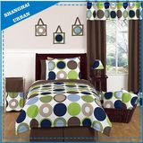 Dorm-Essentials Colorful Circles Printed Cotton Duvet Cover Set