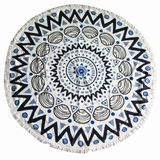 100% Cotton Reactive Print Round Beach Towel
