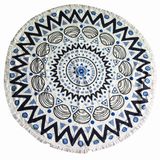 100% Cotton Reactive Print Round Beach Towel