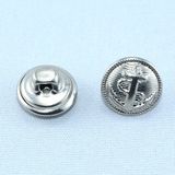 Anchor Logo Silver Metal Military Brass Shank Button