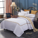 Wholesale White Sateen Duvet Cover Set 100% Cotton Hotel Bedding