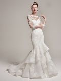 Mermaid Bridal Gowns Organza Lace Wedding Dresses S201737