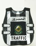 High Visible Traffic Vest with Mesh Fabric