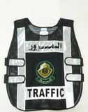 High Visible Traffic Vest with Mesh Fabric