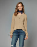 OEM Women Fashion Round Neck Long Sleeve Sweater Clothes