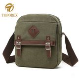 Zipper Close Waterproof Canvas Crossbody Single Shoulder Bag for Men