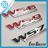 Custom Red Chrome Metal Car Names and Logo Badge